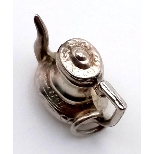 716 - STERLING SILVER TEAPOT CHARM 2.3G