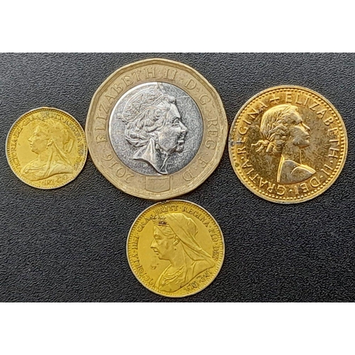 1032 - Two English Victorian coins, Dated 1895 and another six pence coin dated 1965. total weight 5.4g