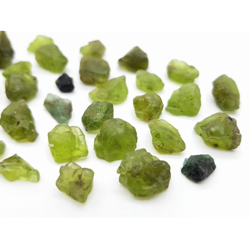 1040 - 314 Ct Rough Peridot Lot , IGL&I Certified.