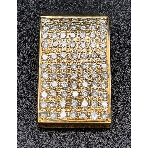 123 - 9K YELLOW GOLD DIAMOND PENDANT 5.1G 0.50CT APPROX