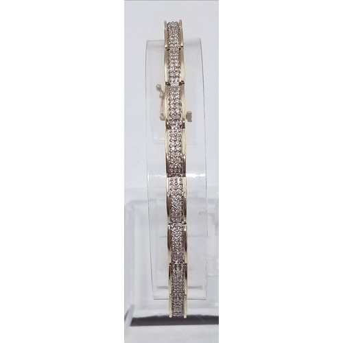 68 - 18K Yellow Gold DIAMOND SET BRACELET 1.25CT APPROX 19.1G