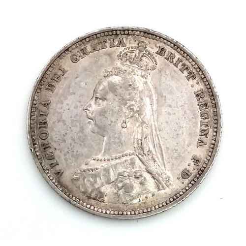 1155 - Five Queen Victoria Coins: An 1843 1/2 and 1/4 penny, 1854 half penny, 1887 silver sixpence and an 1... 