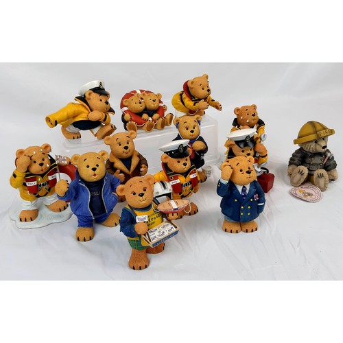 431 - Twelve Collectable Ceramic RNLI Bears. Typical size - 14cm.