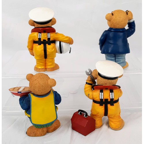 431 - Twelve Collectable Ceramic RNLI Bears. Typical size - 14cm.