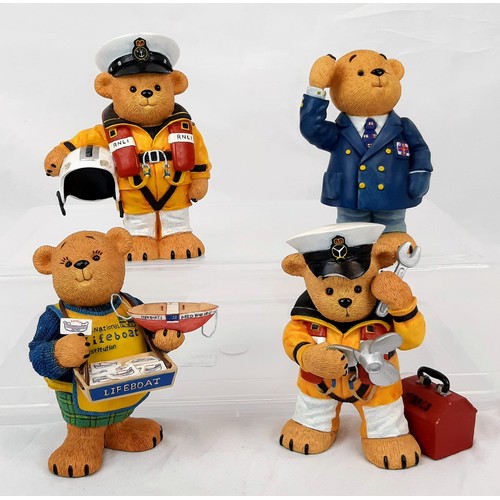 431 - Twelve Collectable Ceramic RNLI Bears. Typical size - 14cm.