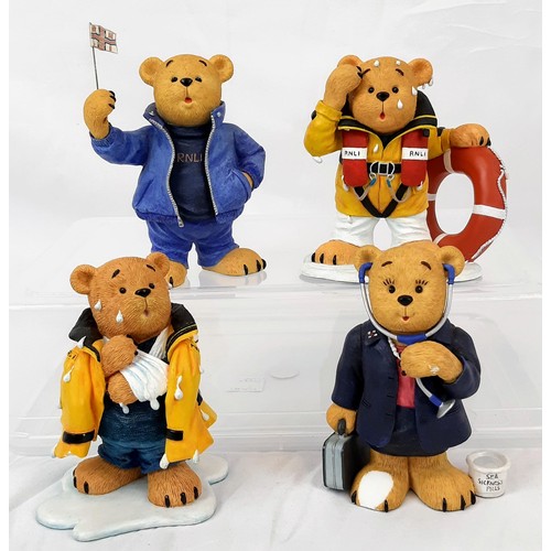 431 - Twelve Collectable Ceramic RNLI Bears. Typical size - 14cm.