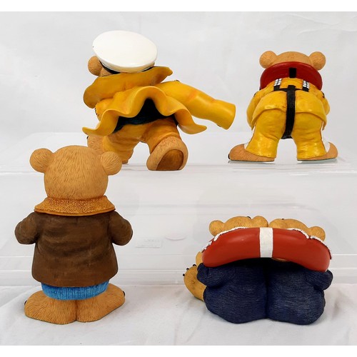 431 - Twelve Collectable Ceramic RNLI Bears. Typical size - 14cm.