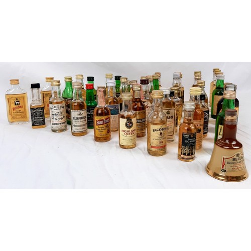 389 - A Wonderful Collection of Fifty Miniature Bottles of Whisky. All are unopened  - some are rare. Plea... 