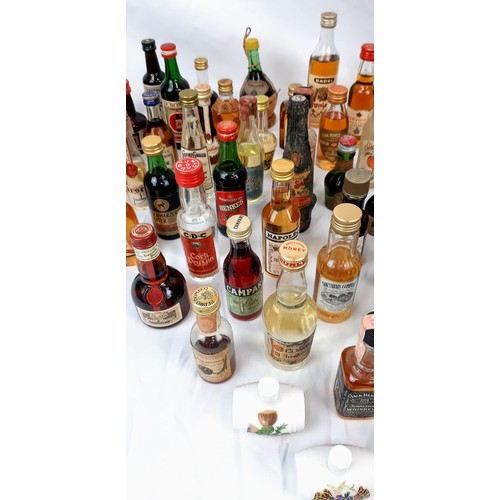 258 - A Miniature Alcohol Bottle Collectors Dream! A Kaleidoscope of alcoholic flavours in over fifty mini... 