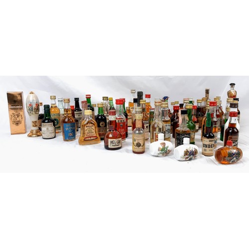 258 - A Miniature Alcohol Bottle Collectors Dream! A Kaleidoscope of alcoholic flavours in over fifty mini... 