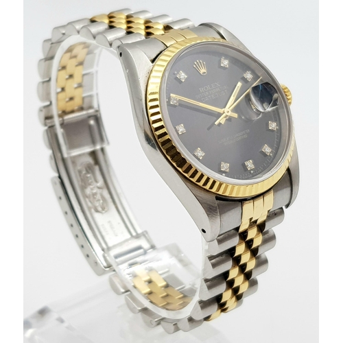 An Early 2000s Rolex Oyster Perpetual Datejust Gents Watch. Bi-metal ...