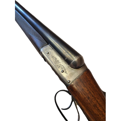 42 - 12 bore double barrel shotgun by B.Woodward & Son of 2 Palace Place London, serial no. 63745, barrel... 