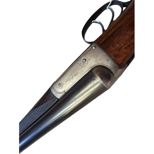 42 - 12 bore double barrel shotgun by B.Woodward & Son of 2 Palace Place London, serial no. 63745, barrel... 