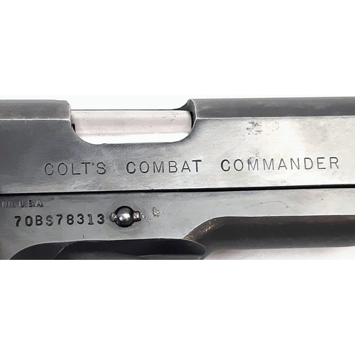 4 - A VERY RARE COLT COMBAT COMMANDER (DEACTIVATED) SEMI-AUTOMATIC PISTOL FAVOURED BY STEVEN SEAGAL IN M... 