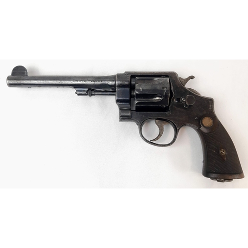 7 - A GENUINE SMITH & WESSON SERVICE REVOLVER (DEACTIVATED) WITH REVOLVING BARREL AND FAMOUS SMITH & WES... 