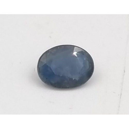 561 - Lot of 2 GLI Certified Gems. 1.220ct Natural Blue Oval Sapphire. 1.350ct Cushion Natural Orange Sapp... 