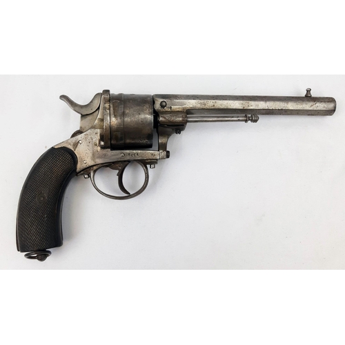 84 - Early German Revolver with deactivation certificate. Calibre/Chamber length: 11mm. Full length: 25cm