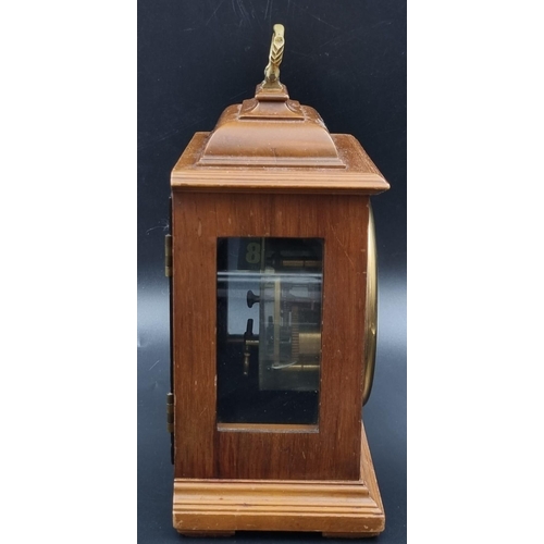 518 - Wooden Rotherham Mantle Clock presented to J.J McLaughlin's 90th birthday in 1962 by British India S... 