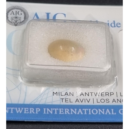 526 - 2.23ct natural Fire Opal. AIG Milan Certified.