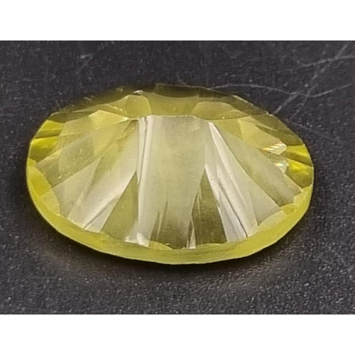 575 - 24.40ct Natural Lemon Quartz. Oval Cut. IGLI&I Certified.