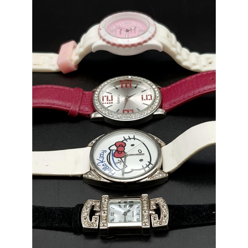 364 - Lot of 4 ladies fun watches.