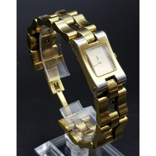 743 - GUCCI GP BRACELET WATCH 2305L IN FULL WORKING ORDER