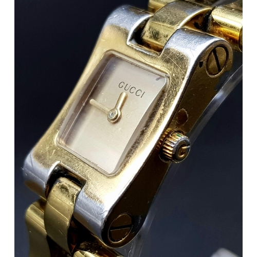 743 - GUCCI GP BRACELET WATCH 2305L IN FULL WORKING ORDER