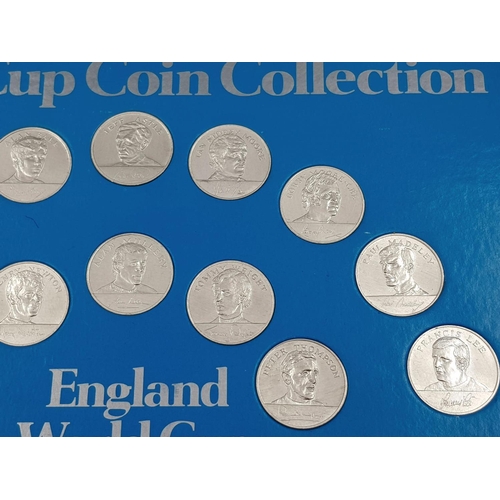 583 - An Original 1970 World Cup England Team Coin Collection. 30 coins in total.