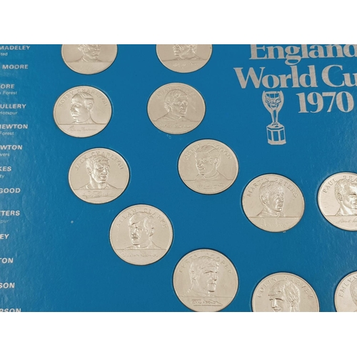 583 - An Original 1970 World Cup England Team Coin Collection. 30 coins in total.