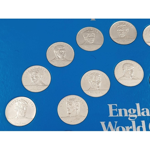 583 - An Original 1970 World Cup England Team Coin Collection. 30 coins in total.