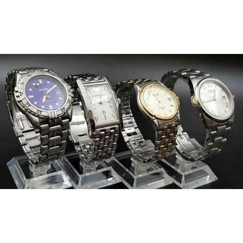 584 - Four Gents Watches - Some in need of a battery so A/F.