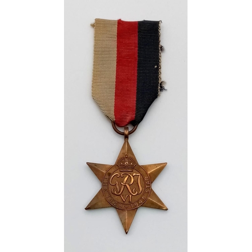 742 - WW2 Medal Trio. 1939-45 Star, the Defence medal, 1939-1945 War Medals.