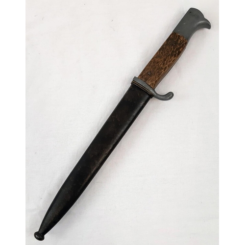 354 - Rare German World War 2 Mauser Stag Dress Fighting Knife Bayonet with Scabbard - 35cm length.