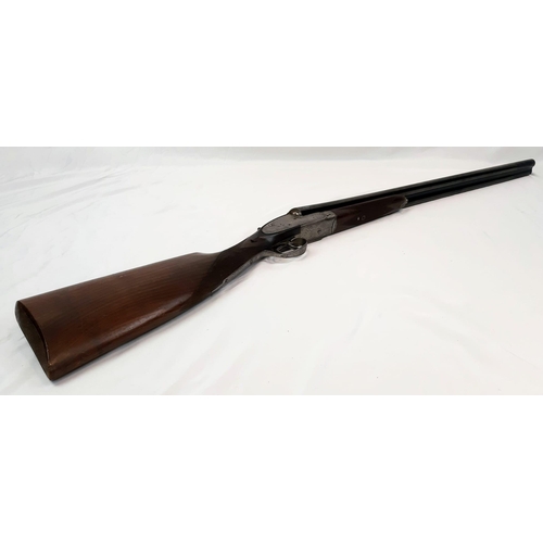 366 - A Deactivated Double-Barrelled Side-Lock Shotgun. 12 bore calibre with 28 inch barrel length. Manufa... 