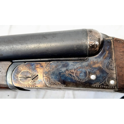 415 - A Deactivated Double-Barrelled Box-lock Shotgun. 12 bore calibre with a 27.5 inch barrel. Manufactur... 