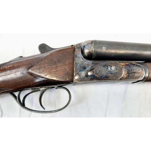 415 - A Deactivated Double-Barrelled Box-lock Shotgun. 12 bore calibre with a 27.5 inch barrel. Manufactur... 