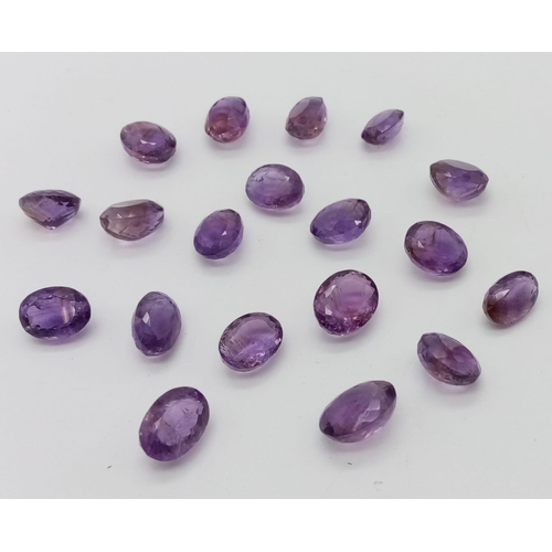 352 - Twenty High-Quality Pieces of Natural Brazilian Amethyst. Average size - 10ct.