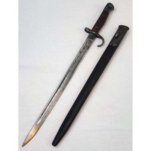 41 - Hooked Quillion 1907 Pattern Bayonet Dated 1911. Maker Enfield. Unit Marked to the Surrey Yeomanry.
... 