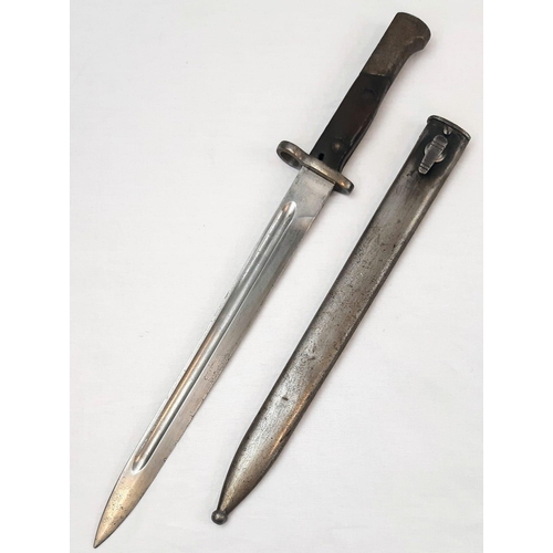 609 - Rare Belgian Made M24 Export Mauser Bayonet for use with M1924 and M1930 Short Rifles. Used by the
K... 