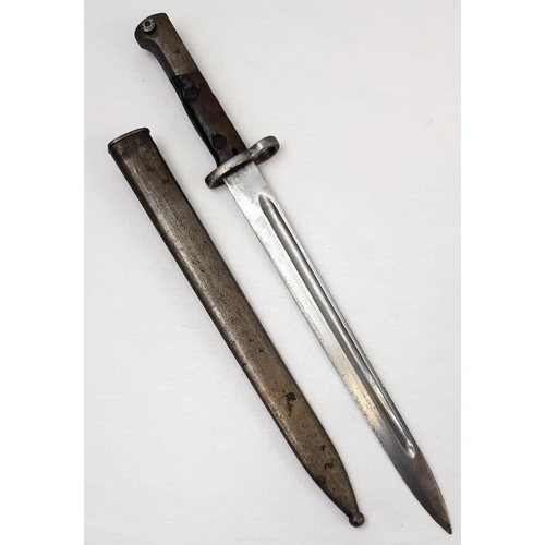 609 - Rare Belgian Made M24 Export Mauser Bayonet for use with M1924 and M1930 Short Rifles. Used by the
K... 