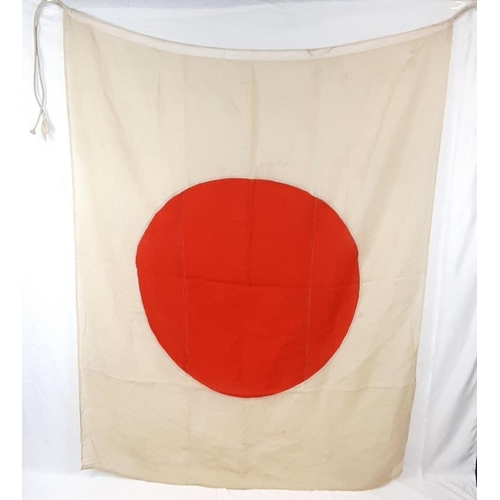 630 - WW2 Japanese “Meat Ball Flag Found in Tacloban Leyte, Philippines. Size 130cm x 170 cm.