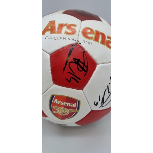 23 - An Authentic Arsenal FC 2003 F.A. Cup Winning Squad Signed Football. Over 20 signatures: Including: ... 