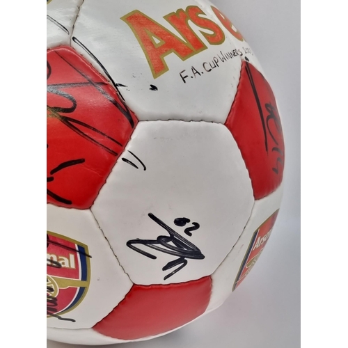 23 - An Authentic Arsenal FC 2003 F.A. Cup Winning Squad Signed Football. Over 20 signatures: Including: ... 