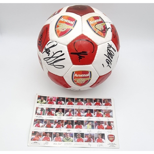 23 - An Authentic Arsenal FC 2003 F.A. Cup Winning Squad Signed Football. Over 20 signatures: Including: ... 