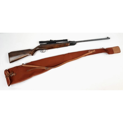 394 - A Vintage Webley and Scott Falcon .22 Air Rifle with Detachable Sight. 105cm total length. Comes wit... 