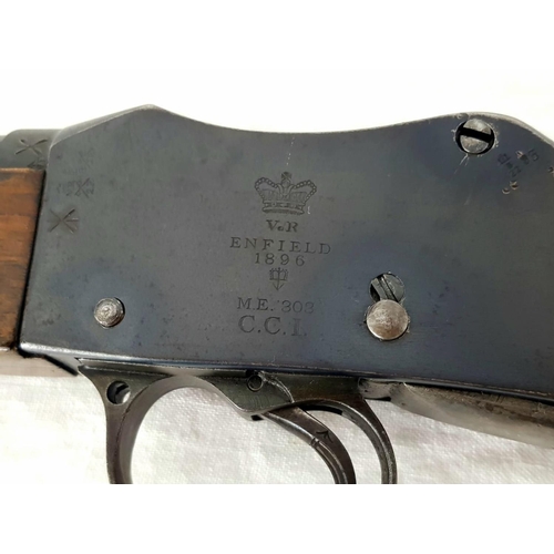 17 - A Deactivated 1874 Enfield Martini .303 Rifle. Nice original woodwork with brass stock. Leather sigh... 