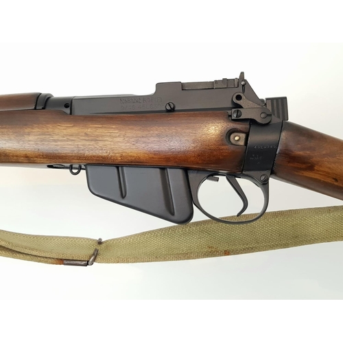 48 - An Enfield No. 5 Bolt Action Jungle Carbine Rifle. Very good to mint barrel. Nice tiger-stripped woo... 