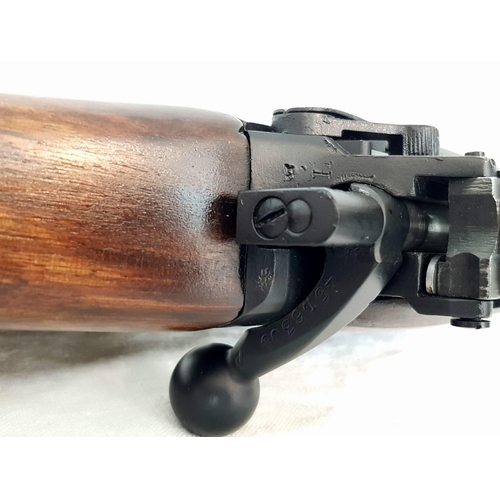 48 - An Enfield No. 5 Bolt Action Jungle Carbine Rifle. Very good to mint barrel. Nice tiger-stripped woo... 