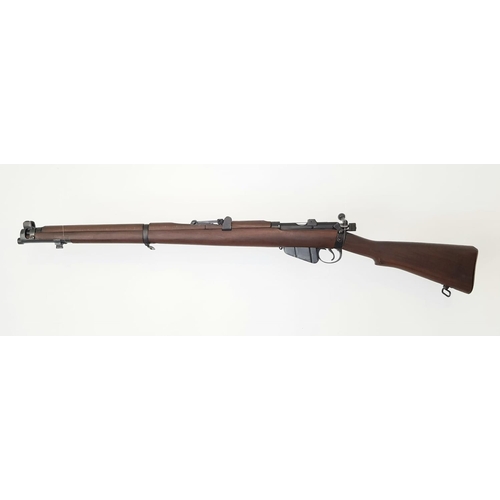 71 - A BSA SMLE Mk1 .303 Bolt Action Service Rifle .Good condition barrel. Magazine cut off. Original dar... 