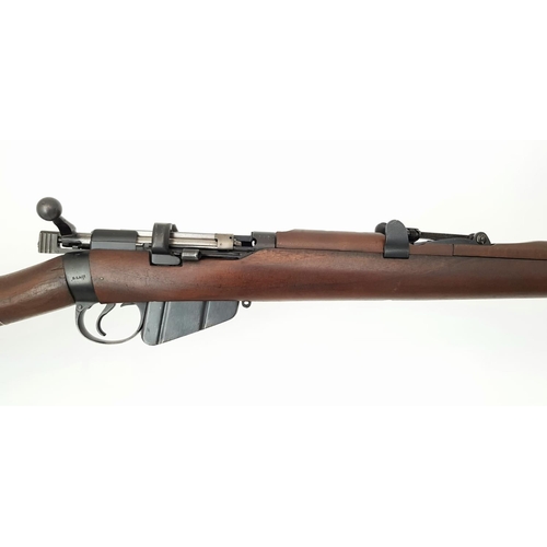 71 - A BSA SMLE Mk1 .303 Bolt Action Service Rifle .Good condition barrel. Magazine cut off. Original dar... 